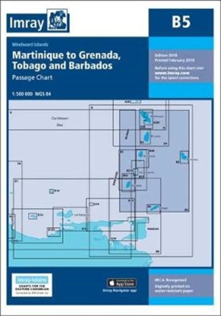 Imray Chart B5: Martinique to Tobago and Barbados Passage Chart