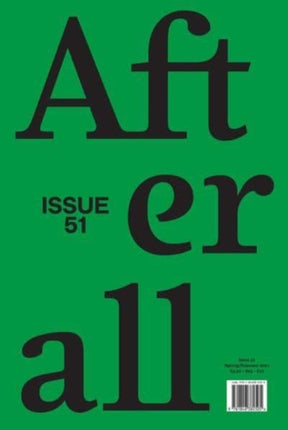 Afterall: Spring/Summer 2021, Issue 51: Volume 51