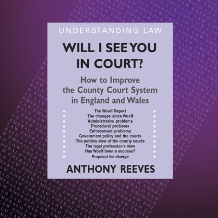 Will I See You In Court?: How to Improve the County Courts in England and Wales