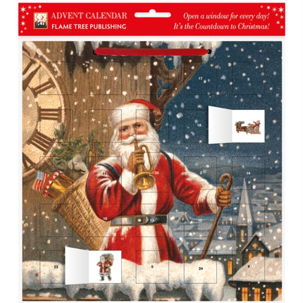 Snowy Santa Claus advent calendar (with stickers)