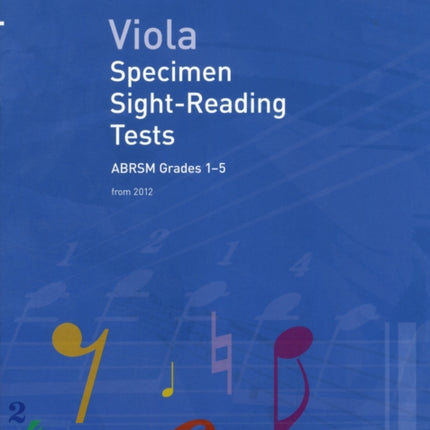 Viola Specimen Sight-Reading Tests, ABRSM Grades 1-5: from 2012