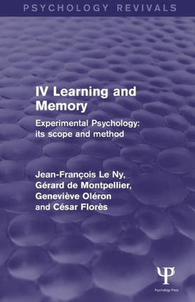Experimental Psychology Its Scope and Method: