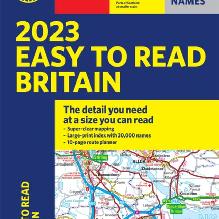 2023 Philip's Easy to Read Road Atlas Britain: (A4 Paperback)