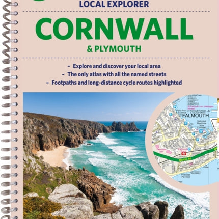 Philip's Local Explorer Street Atlas Cornwall & Plymouth: (Spiral binding)