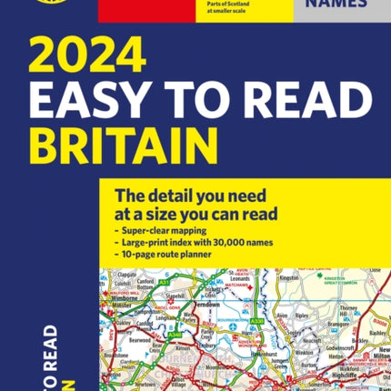 2024 Philip's Easy to Read Britain Road Atlas: (A4 Paperback)