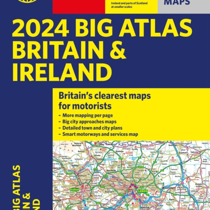 2024 Philip's Big Road Atlas Britain & Ireland: A3 Paperback