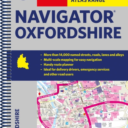 Philip's Navigator Street Atlas Oxfordshire: Spiral edition