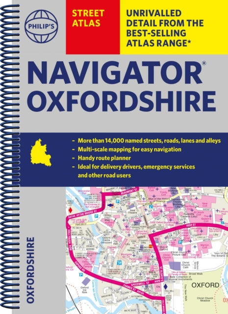 Philip's Navigator Street Atlas Oxfordshire: Spiral edition