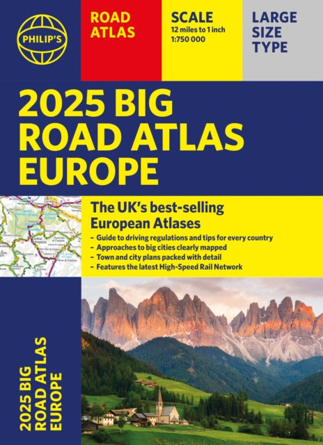 2025 Philips Big Road Atlas of Europe