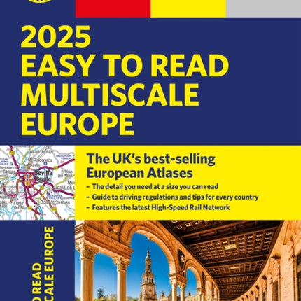 2025 Philips Easy to Read Multiscale Road Atlas of Europe