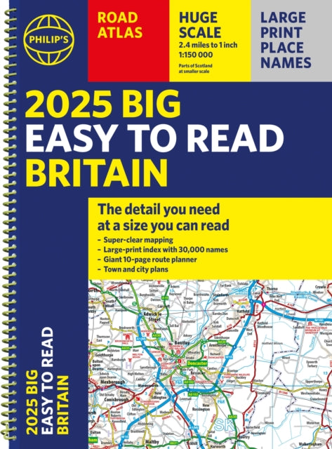 2025 Philips Big Easy to Read Britain Road Atlas