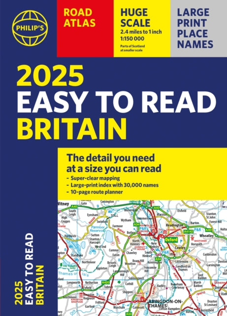 2025 Philips Easy to Read Road Atlas of Britain