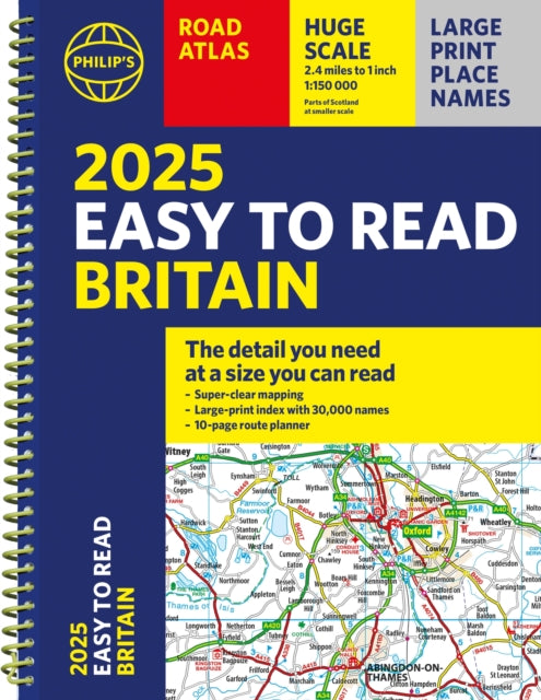 2025 Philips Easy to Read Road Atlas of Britain