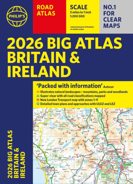 2026 Philips Big Road Atlas of Britain  Ireland