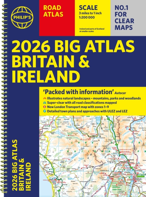 2026 Philips Big Road Atlas of Britain  Ireland