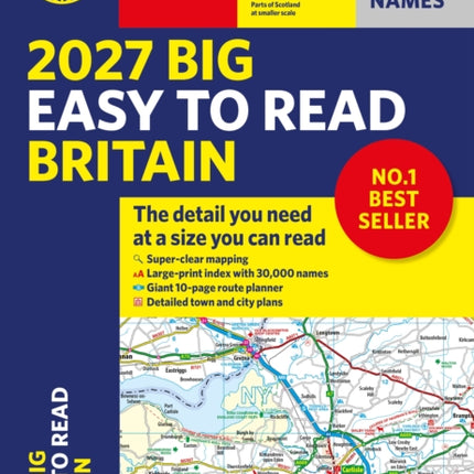 2027 Philips Big Easy to Read Britain Road Atlas A3 Paperback