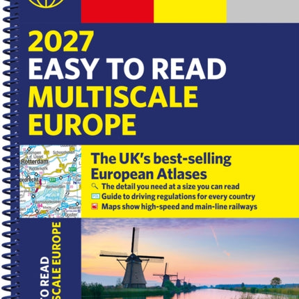 Philips 2027 Easy to Read Multiscale Road Atlas of Europe