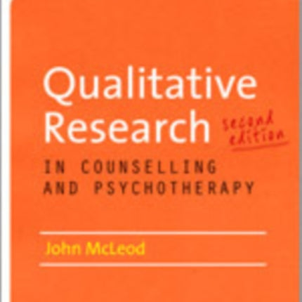 Qualitative Research in Counselling and Psychotherapy