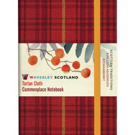 Waverley S.T. (M): Rowanberry Pocket Genuine Tartan Cloth Commonplace Notebook