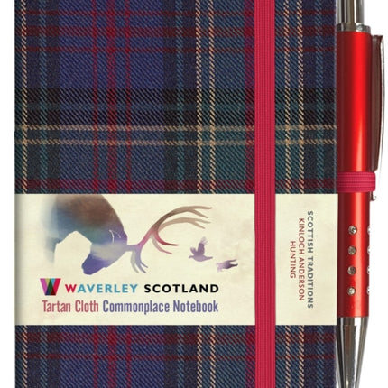 Waverley S.T. (S): Hunting Mini with Pen Pocket Genuine Tartan Cloth Commonplace Notebook