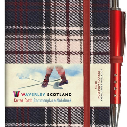 Waverley S.T. (S): Dress Mini with Pen Pocket Genuine Tartan Cloth Commonplace Notebook