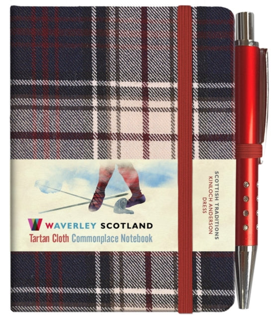 Waverley S.T. (S): Dress Mini with Pen Pocket Genuine Tartan Cloth Commonplace Notebook