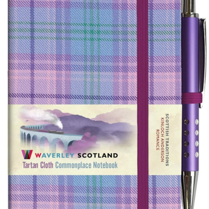 Waverley S.T. (S): Romance Mini with Pen Pocket Genuine Tartan Cloth Commonplace Notebook