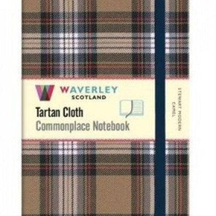 Stewart Modern Camel: Large: Waverley Genuine Tartan Cloth Commonplace Notebook (21cm x 13cm)