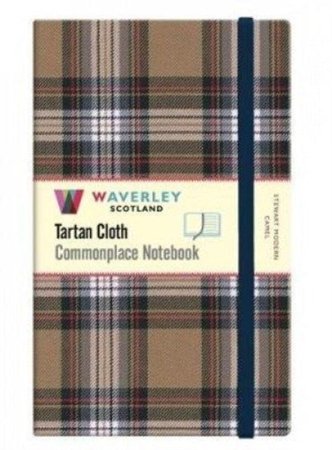 Stewart Modern Camel: Large: Waverley Genuine Tartan Cloth Commonplace Notebook (21cm x 13cm)