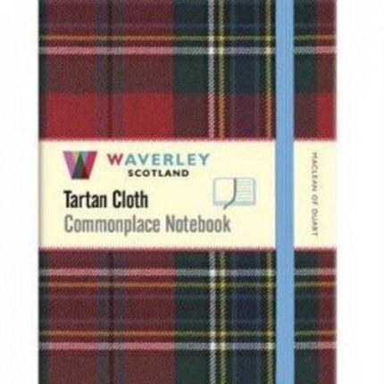 Maclean of Duart:: Large Waverley Genuine Tartan Cloth Commonplace Notebook (21cm x 13cm)