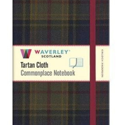 Kinloch Anderson: Waverley Scotland Genuine Tartan Cloth Commonplace Notebook