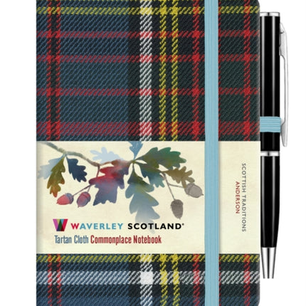 Waverley Anderson Tartan cloth mini notebook with