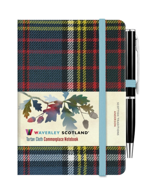 Waverley Anderson Tartan cloth mini notebook with