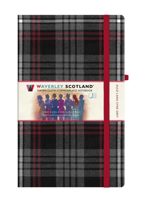Auld Lang Syne Grey Tartan Notebook Large 21cm x 13cm