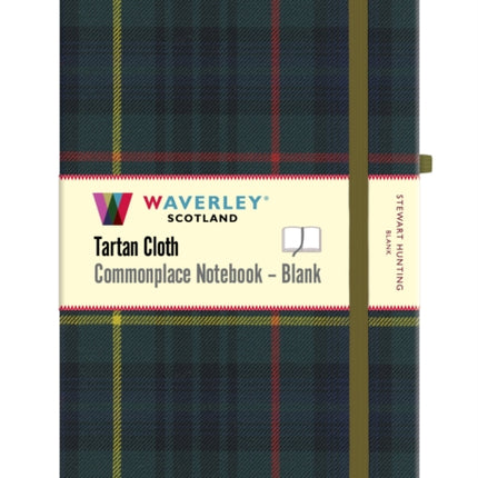 Stewart Hunting Tartan Blank Hardback Notebook Large 21cm x 13cm