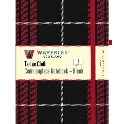 MacQueen of Skye Tartan Blank Notebook Large 21cm x 13cm