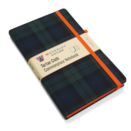 Waverley L Black Watch Tartan Cloth Large Notebook