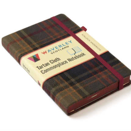 Waverley Kinloch Anderson Tartan Pocket Hardback Notebook paper is blanklined alternately with pen loop