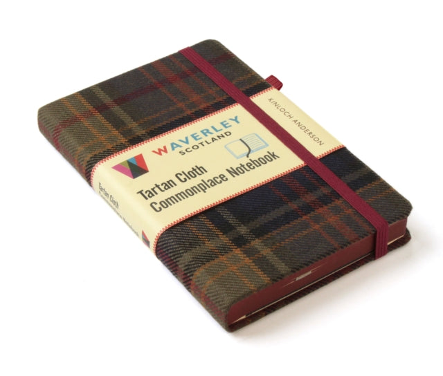 Waverley Kinloch Anderson Tartan Pocket Hardback Notebook paper is blanklined alternately with pen loop