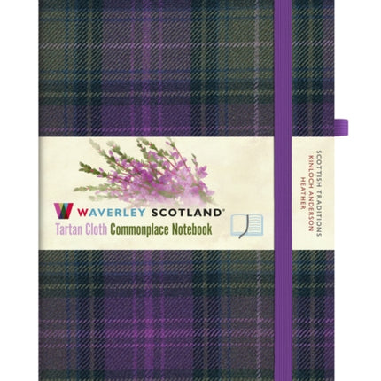 Waverley Heather Large Tartan Notebook plainlined alternately.hardback 210x130mm