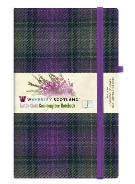 Waverley Heather Large Tartan Notebook plainlined alternately.hardback 210x130mm