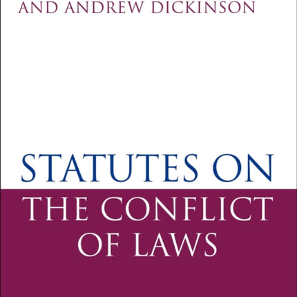 Statutes on the Conflict of Laws