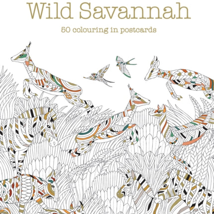 Millie Marotta's Wild Savannah Postcard Box: 50 beautiful cards for colouring in