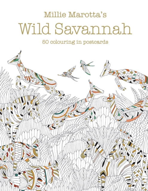 Millie Marotta's Wild Savannah Postcard Box: 50 beautiful cards for colouring in