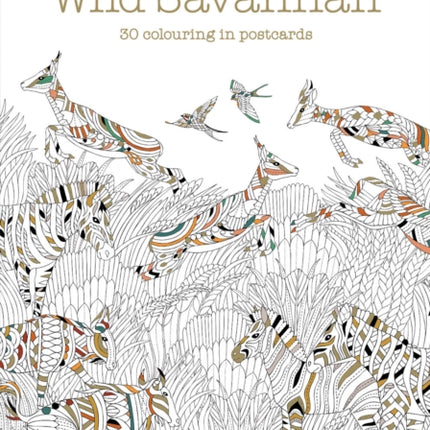 Millie Marotta's Wild Savannah Postcard Book: 30 beautiful cards for colouring in