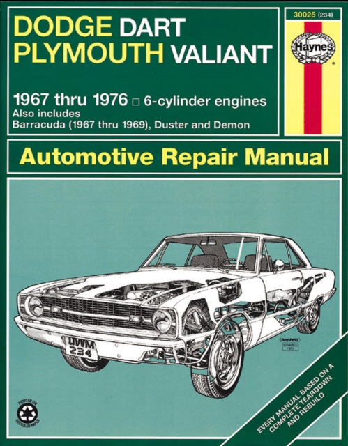 Dodge Dart  Plymouth Valiant 67  76 Haynes Manuals