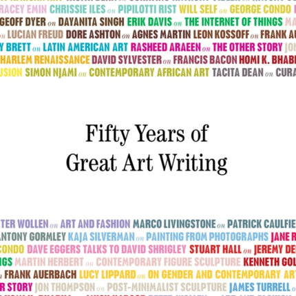 Fifty Years of Great Art Writing