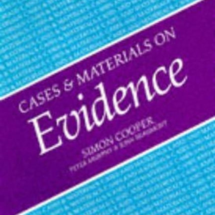 Cases and Materials on Evidence