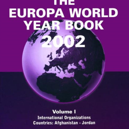 Europa World Year Bk 2002 V1