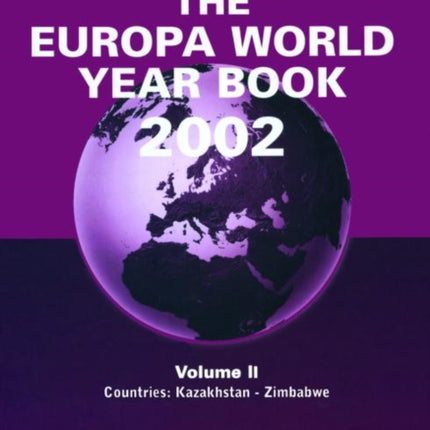 Europa World Year Bk 2002 V2